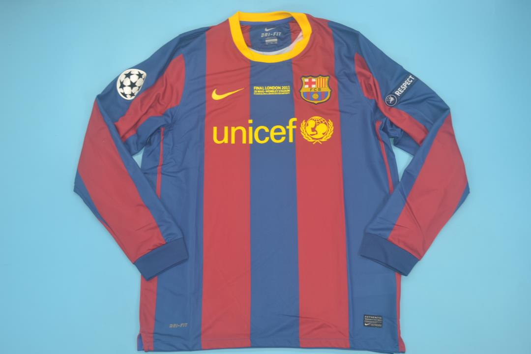 AAA Quality Barcelona 10/11 Home UCL Final Long Jersey